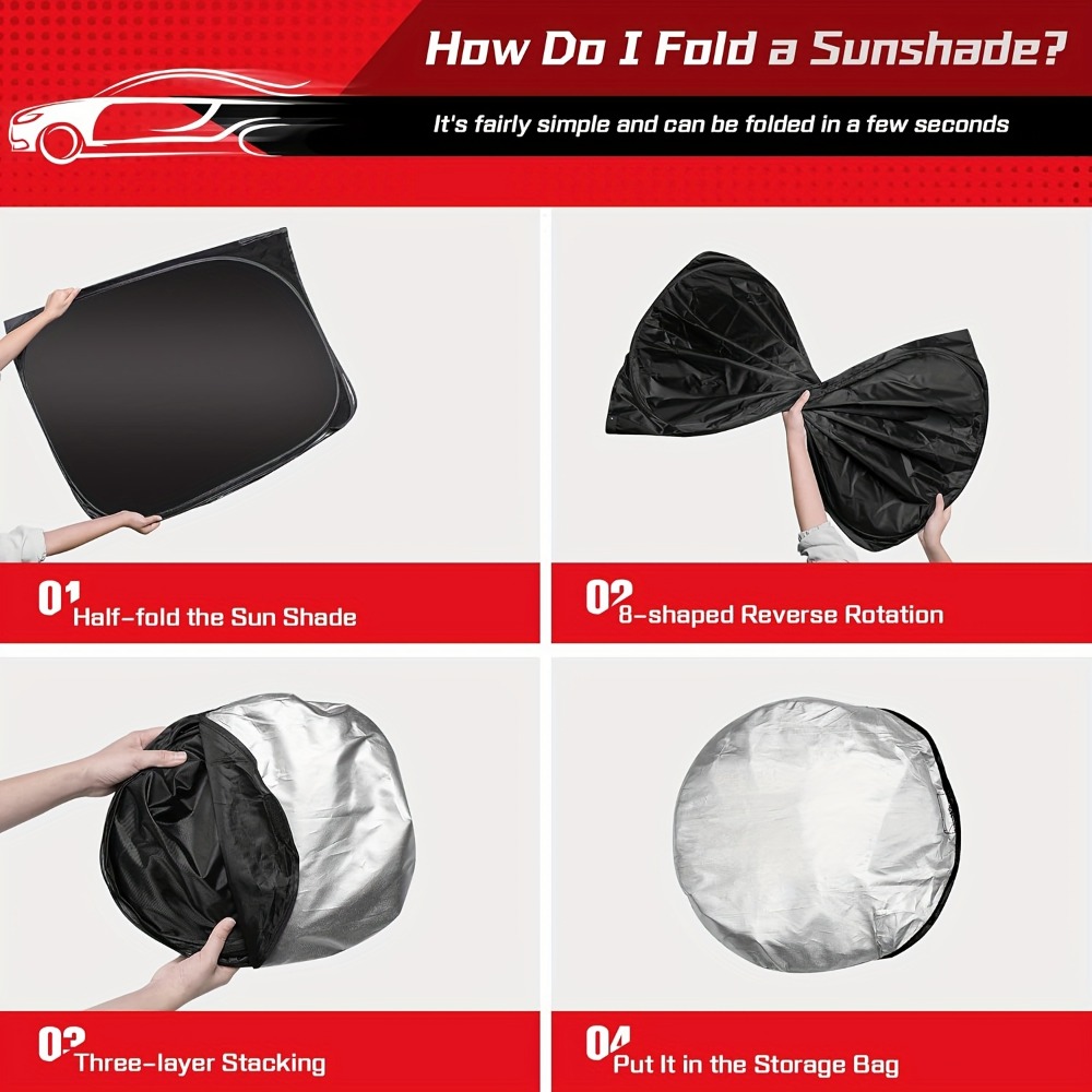 Pare-soleil pour pare-brise de - Car Sunshade Windshield Umbrella Foldable avis et prix