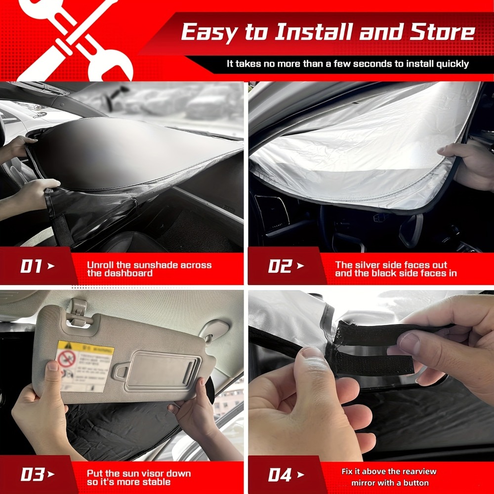Pare-soleil pour pare-brise de - Car Sunshade Windshield Umbrella Foldable avis et prix