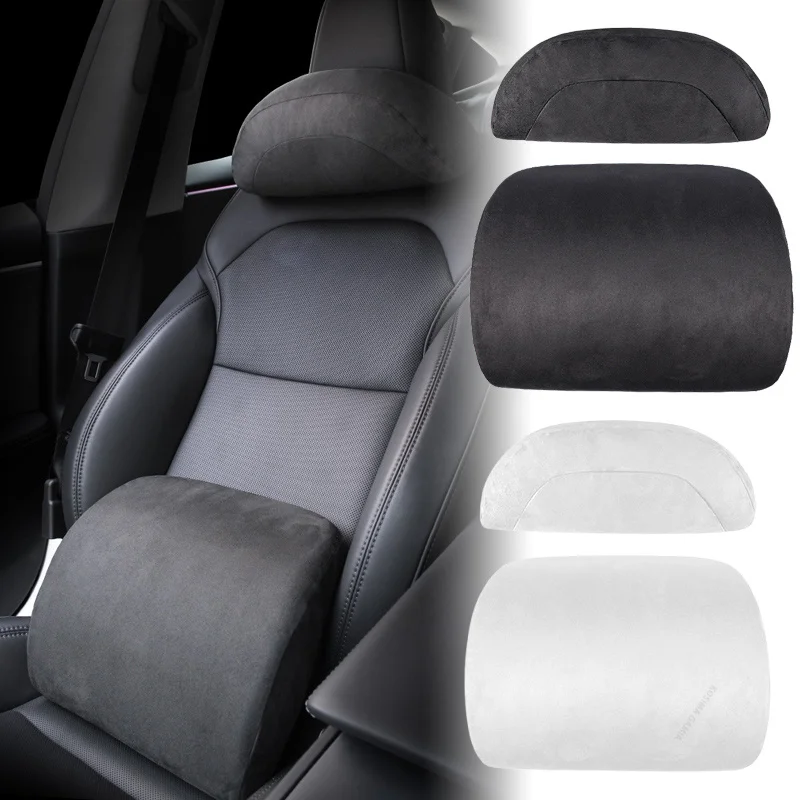 Pour Tesla Model Y/3 : coussin - Memory Foam Car Neck Pillow Lumbar Support avis et prix