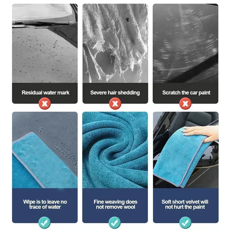 Serviette en microfibre à poil - Microfiber Car Drying Towel Super Absorbent avis et prix