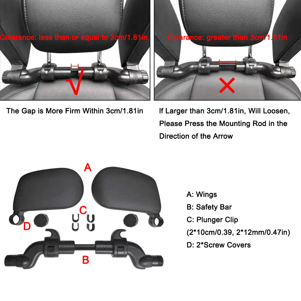 Appui-tête de cou de voiture,  - Memory Foam Car Neck Pillow Lumbar Support avis et prix